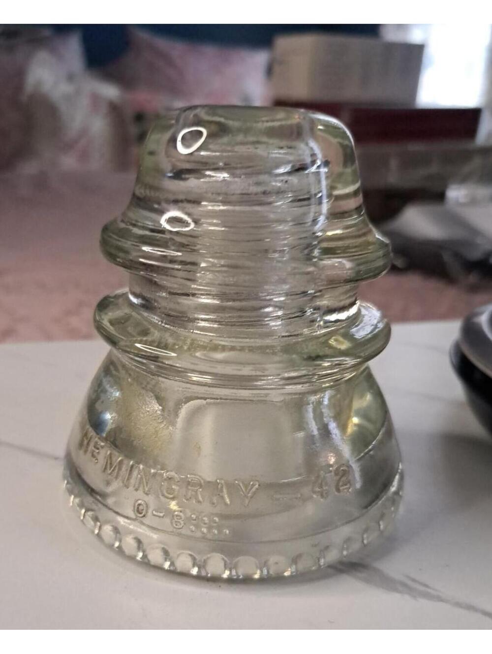 Vintage Hemingray Glass Company-42 Clear Glass Insulator